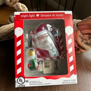 New Costco Christmas Santa Claus Night Light With Extra Bulb